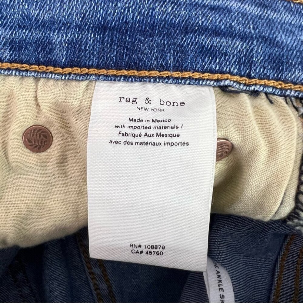 Rag and bone jeans high rise ankle skinny Blue Jeans light wash - Picture 9 of 12